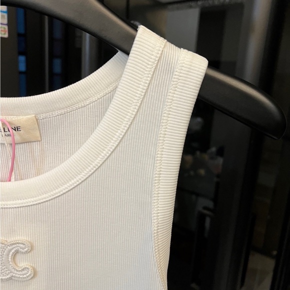 Celine Arc de Triomphe Vest White Cashmere